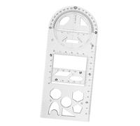 POPETPOP Regla de Dibujo Multifuncional de Plástico Versátil para Estudiantes Función de Medición y Diseño Rotativo Adecuado para Oficina y Dibujo Técnico