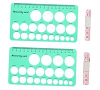POPETPOP Regla Medidora de Pezones de Silicona Pack de 2 Unidades Verde Herramienta Flexible y Portátil para Medir Bridas para Madres Lactantes Uso en Alimentación Infantil