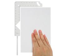 POPETPOP Regla Metálica Plantilla de Metal Plateado y Medición Precisa Diseño Multifuncional para Encuadernación de Libros para Hacer Portadas y Manualidades