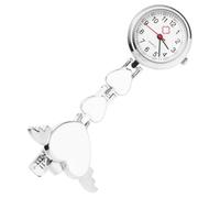 POPETPOP Reloj Colgante para Enfermera y Médico Diseño Sencillo y Aleación de Color Claro, Fácil de Leer y Decorativo para Uso en Ropa y Ambiente Profesional