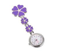 POPETPOP Reloj De Enfermera De Moda Colgante Forma De Cinco Corazones, Material Seguro y Suave, Tamaño Mini, Color Morado, para Profesionales De Salud Hospital