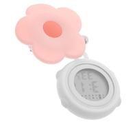 POPETPOP Reloj Digital Colgante para Enfermería Clip Retráctil de Silicona, Ligero y Resistente, Adecuado para Personal Médico y Uso Hospitalario, Diseño en Flor, Tamaño Compacto