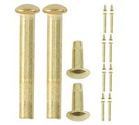 POPETPOP Remaches de Eje para Abanico Plegable, Piezas de Repuesto Eje del Ventilador de Mano, Acero Inoxidable Dorado, 31mm, 10 Juegos, para Reparar Abanicos Tradicionales y Crear Nuevos