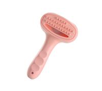 POPETPOP Removedor De Pelo De Perro Quitapelusas Cepillo para Perros De Pelo Corto Cepillo Pulidor Autolimpiante Rastrillos para Peluqueria Canina Peine para Mascotas Rojo El Plastico