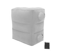 POPETPOP Reposapiés Inflable para Avión Reposapiés De Viaje Gris Claro