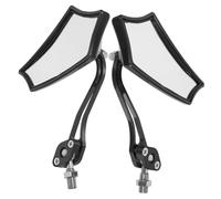 POPETPOP Retrovisores para Manillar de Motocicleta Ajustables y Duraderos Espejos Laterales Resistentes con Carcasa Robusta para Scooter Eléctrico y Moto de Negro con Visión y Alta
