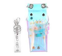 POPETPOP Riñonera De Peluquería Colorida Cruzada para 7 Tijeras, Tamaño Mediano, Material Duradero y Seguro, para Peluqueros Profesionales Salón, Organizador De Tijeras y Peines