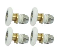 POPETPOP Rodillos para Puerta Corrediza de Vidrio Baño 4 Piezas Cojinetes Grandes para Mamparas de Ducha Curvas Estilo Antiguo