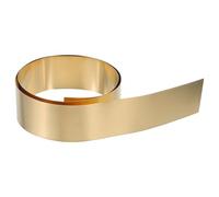 POPETPOP Rollo de Lámina de Latón 0.5mm X 50mm X 1m, Chapa de Latón para Manualidades y Plomería, Tira Metálica Resistente para Autopartes, Reparación Mecánica y Bisutería Artesanal