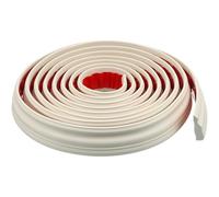POPETPOP Rollo de Moldura de Pared Autoadhesiva Flexible Nbr 5m X 4,7cm Color Marfil para Decoración Interior, Borde Adhesivo Desmontable y Acabado de Pared Fácil de Cortar y Aplicar