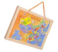 POPETPOP Rompecabezas De Mapa China para Niños, Juego Interactivo Educativo De Madera Pequeño, Portátil, Aprendizaje Geográfico para Niños Edad Preescolar, Juguete Cognitivo De Rompecabezas a Juego