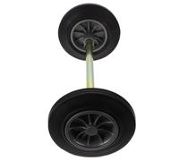 POPETPOP Ruedas de Repuesto para Cubo de Basura Industrial Eje Hueco de 48 Cm, Ruedas de Goma Reforzadas Gruesas para Bote de Basura Exterior, Accesorio Durable para Reciclaje y