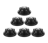POPETPOP Ruedas Giratorias Autoadhesivas para Muebles 6 Unidades Medianas Rosas Negras Rodillos Adhesivos Resistentes para Electrodomésticos y Uso Doméstico