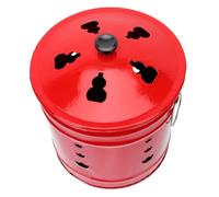 POPETPOP Sacrificial Bucket Enamel Burning Barrel Incinerator For Garden Waste Paper Money Burning and Worship Enamel Coating