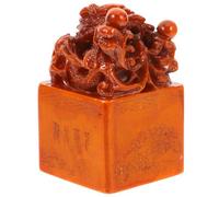 POPETPOP Sello y Agarre Cómodo para Bricolaje de Piedra Natural Material de Piedra Naranja Adecuado para Tallado Manual y Decoración Familiar