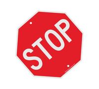 POPETPOP Señal para Construcción Vial y Vehículos de Mantenimiento Varios estilos y Seguridad Vial Stop de Tráfico de Aluminio Reflectante Rojo Alerta para Conductores Varios estilos