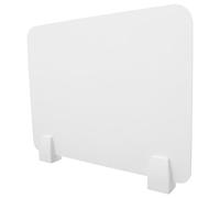 POPETPOP Separador de Escritorio Color Claro 30x40 Cm Base Plástica, Pantalla Divisoria para Oficina y Estudiantes, Protector contra Estornudos para Mesas, Panel Divisor de Privacidad