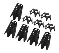 POPETPOP Set de 10 Tees para Golf de plástico Negro, Accesorios para simulador y práctica, Resistentes y livianos para golfistas