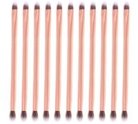 POPETPOP Set de 24 Brochas de Maquillaje Profesional de Doble Punta para Ojos, Cabezas de Metal y Fibra Sintética, Herramienta Ligera y Fácil de Usar para Principiantes y Expertos