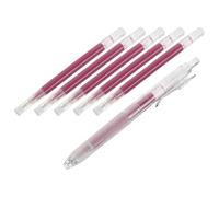 POPETPOP Set de Bolígrafos para Marcar Ropa con Tinta Termosensible y Recambios, Punto Medio 0.8mm, Portátil Tecnología Avanzada de Desaparición por Calor para Proyectos de Costura