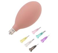 POPETPOP Set de Herramientas para Cerámica y Escultura, 6 Botellas Exprimibles Punta de Aguja de Goma Rosa, Aplicador Flexible para Esmalte y Modelado en Talleres y Clases