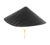 POPETPOP Sombrero De Copa Fiesta Disfraz Borde Para Los Hombres Cosplay Boda Sombreros Largo Estas Vacaciones Apesta El Sombrero Oriental Sombrero Chino Ropa De Cabeza Bambú Negro