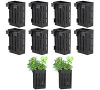 POPETPOP Soporte Colgante para Vegetación de Pecera con Orificios, 10 Piezas de Plástico Negro para Jardín Submarino y Tanque de Peces