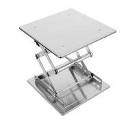 POPETPOP Soporte de Laboratorio Manual de Acero Inoxidable 200X200 MM Plataforma Elevadora de Tijera Compacta para Mesa Elevación Ajustable de Alta Precisión para Uso Científico y