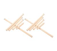 POPETPOP Soporte de Madera para Pájaros Tornillos Set de 10 Piezas 2 de 10Cm 15Cm 20Cm 25Cm y 30Cm Perchas Portátiles para Jaulas Palos Masticables y Postes de Ejercicio para Loros