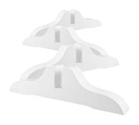 POPETPOP Soporte de Pantalla de Privacidad para Divisor de Ambientes, Base de Patas de Madera en Color Claro, 4 Piezas, Estable y Adaptable para Separación de Habitaciones en Hogar