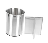 POPETPOP Soporte Giratorio para Utensilios de Cocina de Acero Inoxidable 2L Organizador Multifuncional para Maquillaje Bolígrafos y Artículos Varios Contenedor sin Tapa para Escritorio