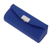 POPETPOP Soporte para Lápiz Labial Individual de Cuero Forro Interior Azul Rey, Estuche Pequeño Portátil para Maquillaje Diario de Mujer en Viajes Color Aleatorio