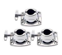 POPETPOP Soporte para Platillos y Tambores de Percusión, Metal Plata Suspensión Innovadora y Compatibilidad, Paquete de 3 Piezas para Batería