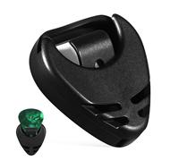 POPETPOP Soporte para Púas de Guitarra Eléctrica Adhesivo, Estuche Plástico Negro Resistente Resorte Interior, Organizador Compacto para Guitarras Acústicas, Bajos y Ukulele