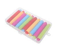 POPETPOP Soporte para Tizas de Plástico Ajustable 10 Unidades Colorido Porta Tizas Escolar Antipolvo para Profesores Uso en Aula y Oficina