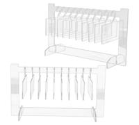 POPETPOP Soporte para Uñas Postizas y Acrílicas de Acrílico Transparente Tablero de Exhibición Pequeño 2 Piezas para Salón Organizador y Expositor de Diseños de Manicura Profesional