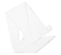 POPETPOP Soporte Transparente para Teléfono de Escritorio Acrílico, Ángulo | Vista Cómoda de Películas, Diseño Compacto y Elegante, para Escaparate y Vitrinas de Vidrio