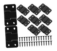 POPETPOP Soportes de Acero Inoxidable para Colgar Cuadros y Espejos 6 Pares de Hebillas Grandes Negras Tornillos Clips para Montaje Resistente Cabeceros y Estantes