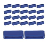 POPETPOP Sujetadores de Correa de Reloj de Silicona 22 MM Anillos Ajustadores Aplicables para Correas de Reloj Color Azul Medianoche Paquete de 30 Piezas Repuesto Cómodo y Duradero