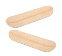POPETPOP Tabla De Skate para Niños Blanca DIY De Madera De 7 Capas De Arce, Doble Cara, 43 Cm Set De 2 para Principiantes y Manualidades Exteriores