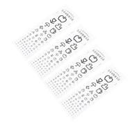 POPETPOP Tabla Optométrica para 4 Piezas de Pvc Seguro Mural para Examen Visual en Casa, Pruebas de Agudeza Visual Estándar Infantil para Diagnóstico Ocular a 5 Metros