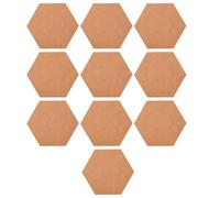POPETPOP Tablero de Corcho Hexagonal Múltiples Usos Autoadhesivo 10 Piezas Material de Corcho Natural para Pared para Adecuado para Notas y Decoración Creativa
