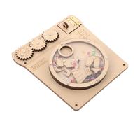 POPETPOP Tablero Sensorial De Lavadora Montessori para Niños 36 Meses, Juego De Piezas Creativas De Bricolaje En Madera Lentejuelas, Actividad Educativa para Aprendizaje Temprano y Desarrollo Motor