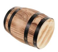 POPETPOP Taburete de Barril Vintage de Roble Medio 21 CM para Jardín y Patio Taburete Compacto Rústico Estilo Viñedo Decoración Exterior de Madera Natural