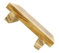 POPETPOP Taburete de Madera para Interior y Exterior, Banco Reposapiés Ergonómico y Estructura Estable Adecuado para Habitaciones y Zonas de Trabajo