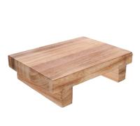 POPETPOP Taburete Reposapiés para Personas Mayores de Madera de Paulownia Antideslizante Pequeño Adecuado para Escritorio Cama y Uso en Interiores y Exteriores Apoyo Ergonómico para