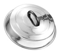 POPETPOP Tapa de Olla y Sartén de Acero Inoxidable 32 Cm Cubeta Gruesa y Elevada, Resistente al Calor para Cocina, Barbacoa y Vapor, Accesorio Multifunción para Cocina Doméstica