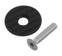 POPETPOP Tapa del Auricular Bicicleta Tapa Superior Potencia para Bicicleta de Fibra de Carbono con Tornillo y Vástago Dirección Fácil Instalación y Protección Extra