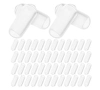 POPETPOP Tapones para Extremos de Diadema 200 Piezas, Tapas de Goma Transparentes Diámetro Interior de 2,5 Mm, Accesorios de Bricolaje para Protección y Reemplazo en Diademas, Uso Diario