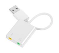 POPETPOP Tarjeta De Sonido USB para Pc Convertidor De Audio Estéreo Adaptador De Interfaz para División De Micrófono y Auriculares para Escucha De Monitor